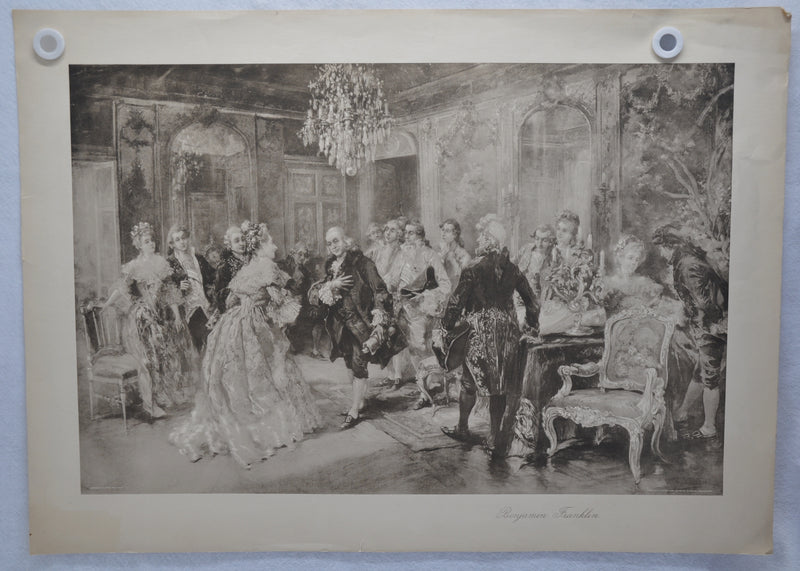 Vincente V. de Paredes "Benjamin Franklin" Lithograph Art Print 25 x 35   - TvMovieCards.com