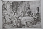 Vincente V. de Paredes "Favorite Party of Louis XV at Choisy" Lithograph Print   - TvMovieCards.com