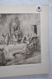 Vincente V. de Paredes "Favorite Party of Louis XV at Choisy" Lithograph Print   - TvMovieCards.com