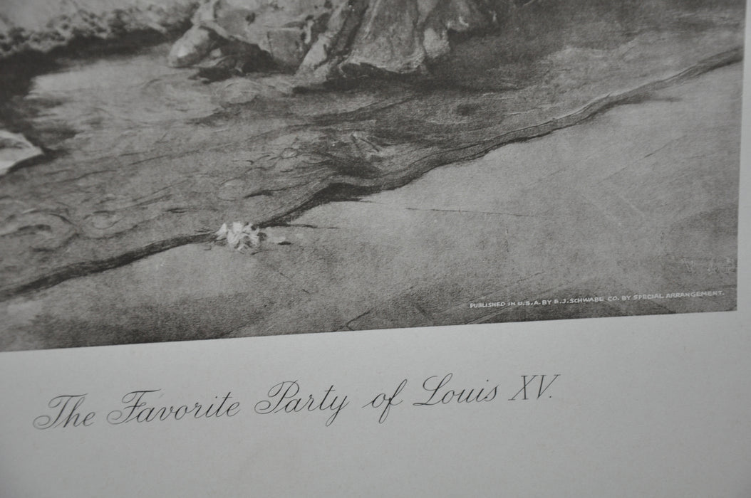 Vincente V. de Paredes "Favorite Party of Louis XV at Choisy" Lithograph Print   - TvMovieCards.com