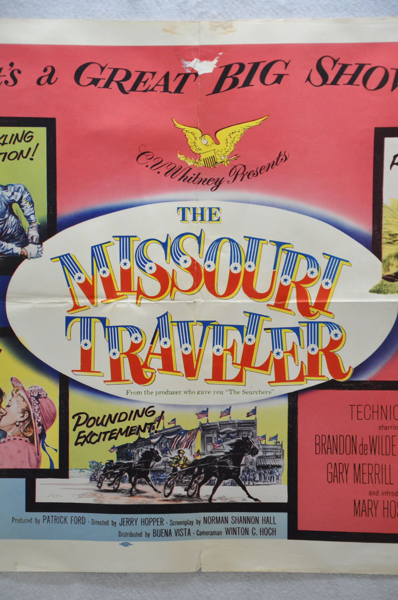 1958 The Missouri Traveller Original Half Sheet Movie Poster Brandon De Wilde   - TvMovieCards.com
