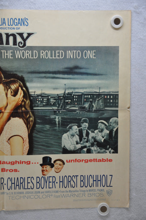 1961 Fanny Original Half Sheet Movie Poster 22x28 Leslie Caron Maurice Chevalier   - TvMovieCards.com