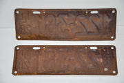 1928 Illinois License Plate Pair #122-381 Passenger Car Original Tag YOM Rat Rod   - TvMovieCards.com