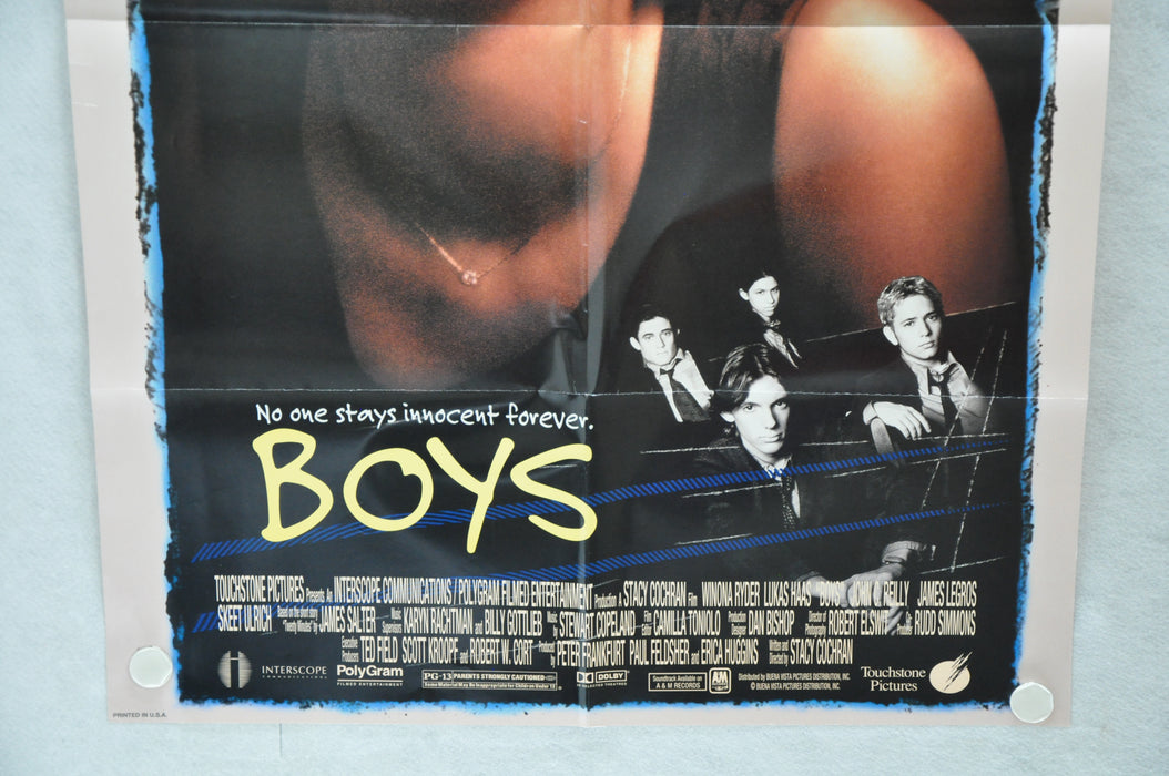 1996 Boys Original 1SH D/S Movie Poster 27 x 41 Winona Ryder Lukas Haas   - TvMovieCards.com