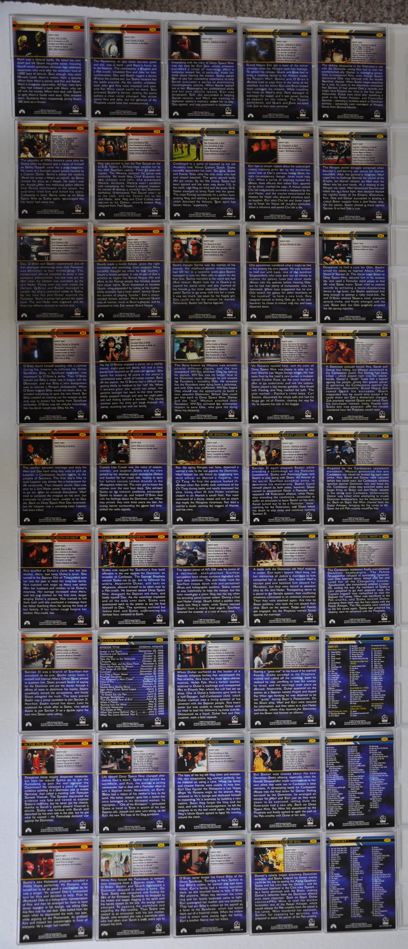 DS9 Complete Star Trek Deep Space Nine Base Card Set 189 Cards 2003 - TvMovieCards.com