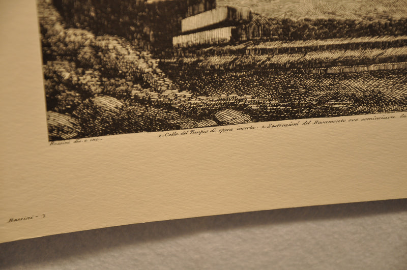 Luigi Rossini "Altra Veduta del Tempio Della Sibilla in Tivoli" Etching Print   - TvMovieCards.com