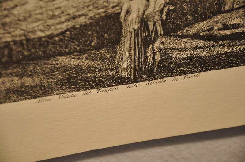Luigi Rossini "Altra Veduta del Tempio Della Sibilla in Tivoli" Etching Print   - TvMovieCards.com