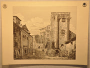 Luigi Rossini "Castore e Polluce nella Città di Cora" Etching Print   - TvMovieCards.com