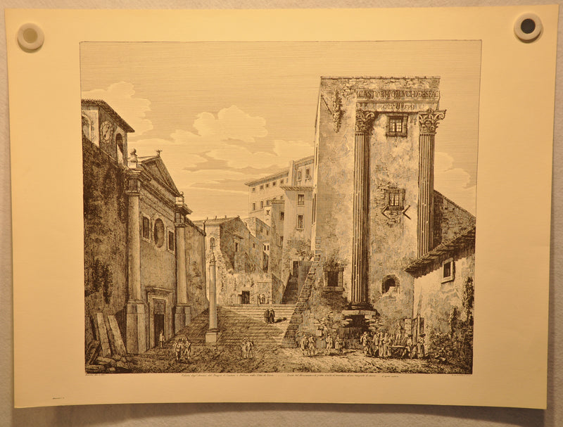 Luigi Rossini "Castore e Polluce nella Città di Cora" Etching Print   - TvMovieCards.com