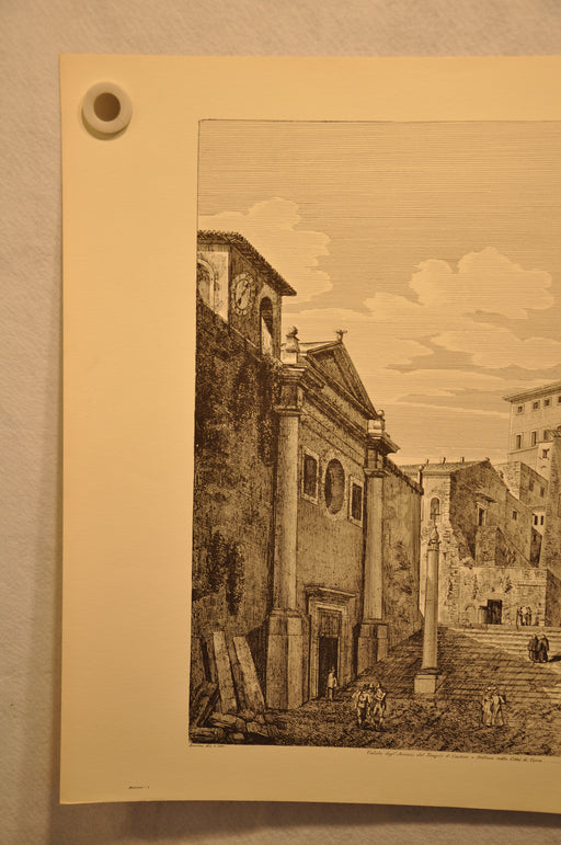Luigi Rossini "Castore e Polluce nella Città di Cora" Etching Print   - TvMovieCards.com