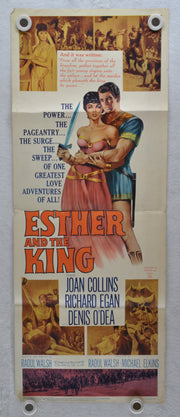 1960 Esther and the King Insert Movie Poster 14 x 36 Joan Collins Richard Egan   - TvMovieCards.com
