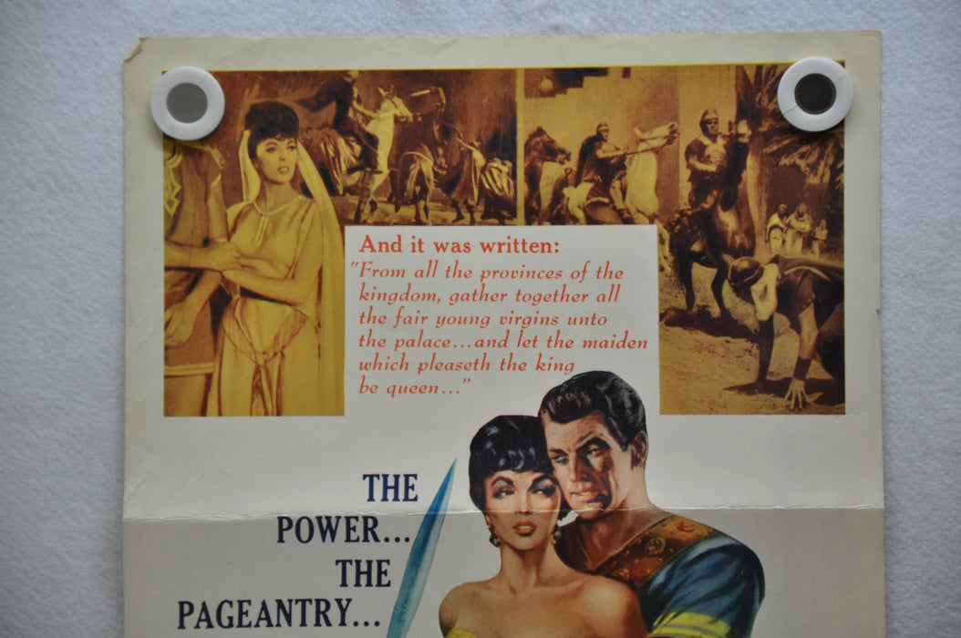 1960 Esther and the King Insert Movie Poster 14 x 36 Joan Collins Richard Egan   - TvMovieCards.com