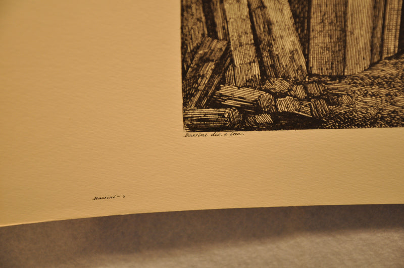 Luigi Rossini "Castore e Polluce nella Città di Cora" Etching Print   - TvMovieCards.com