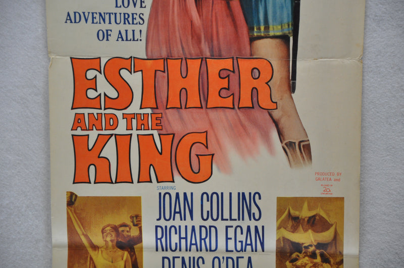 1960 Esther and the King Insert Movie Poster 14 x 36 Joan Collins Richard Egan   - TvMovieCards.com