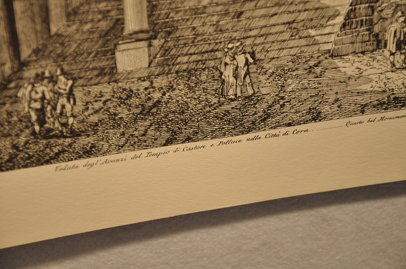 Luigi Rossini "Castore e Polluce nella Città di Cora" Etching Print   - TvMovieCards.com