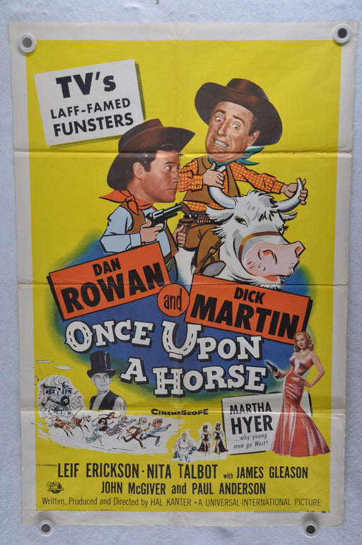 1958 Once Upon A Horse Original 1SH Movie Poster Dan Rowan, Dick Martin   - TvMovieCards.com