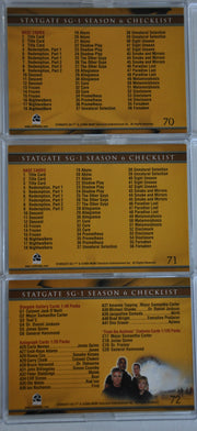 2004 Stargate SG-1: Season 6 Trading Base Card Set 72 Cards   - TvMovieCards.com
