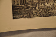 Luigi Rossini "Interno del Promao del Tempio di Ercole in Cora" Etching Print   - TvMovieCards.com
