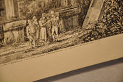 Luigi Rossini "Interno del Promao del Tempio di Ercole in Cora" Etching Print   - TvMovieCards.com