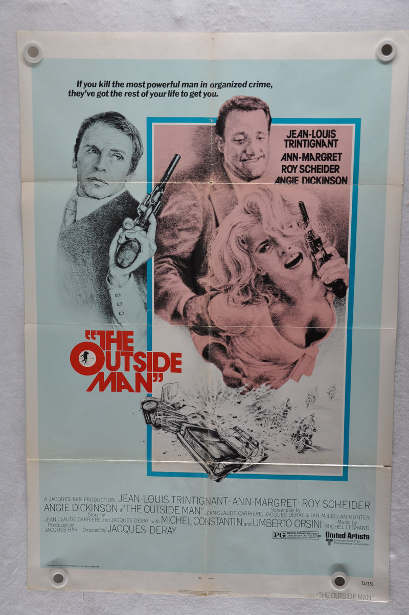 1972 The Outside Man Original 1SH Movie Poster Jean-Louis Trintignant   - TvMovieCards.com