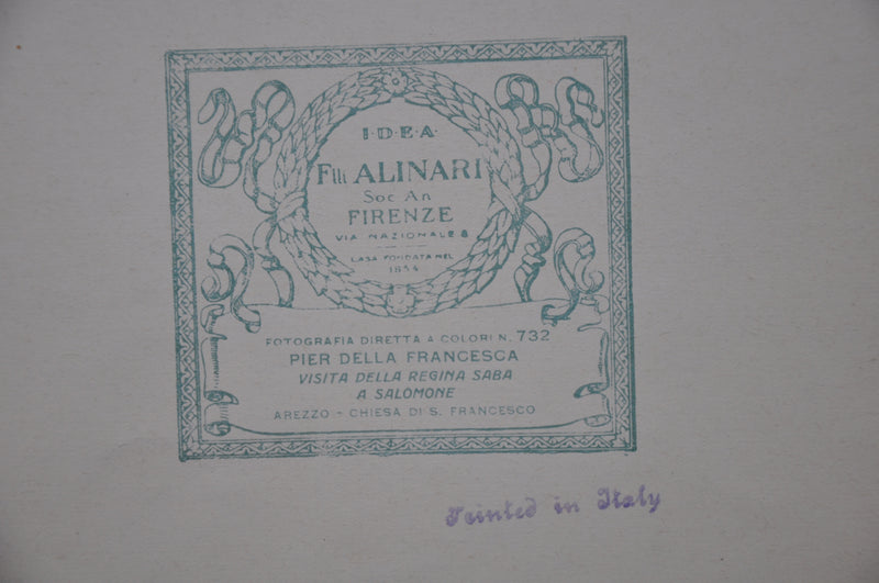 Fratelli Alinari "Visita Della Regina Saba A Salomone" Lithograph Art Print   - TvMovieCards.com