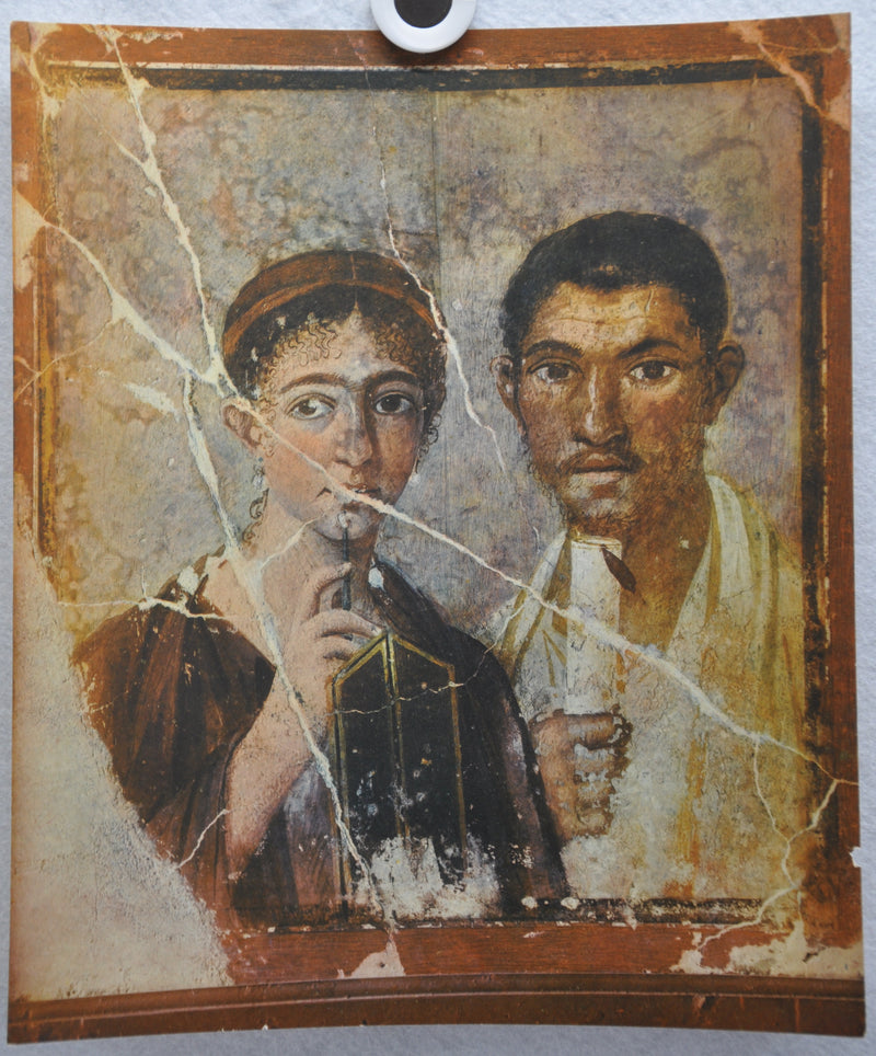Fratelli Alinari "Ritratto Di Paquiris Proculus E Sua Moglie" Lithograph Print   - TvMovieCards.com