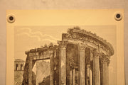 Luigi Rossini "Veduta del Tempio della Sibilla in Tivoli" Etching Print   - TvMovieCards.com