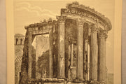 Luigi Rossini "Veduta del Tempio della Sibilla in Tivoli" Etching Print   - TvMovieCards.com