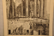 Luigi Rossini "Veduta del Tempio della Sibilla in Tivoli" Etching Print   - TvMovieCards.com