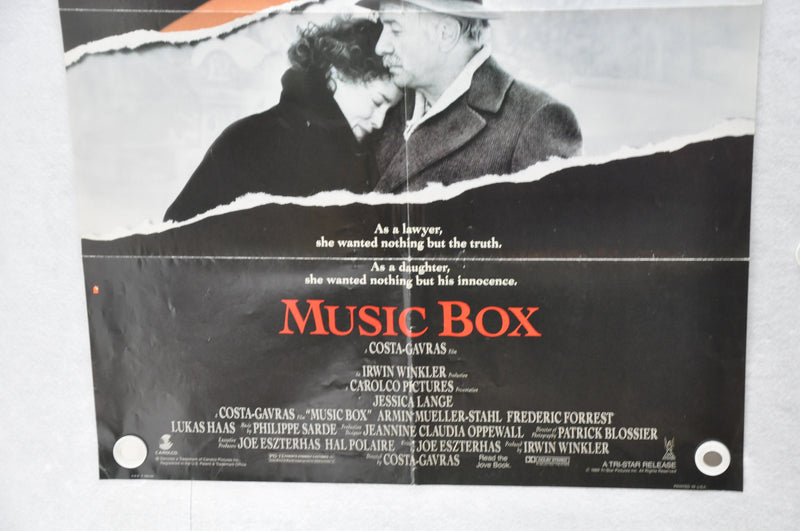 1989 Music Box Original 1SH Movie Poster 27 x 41 Jessica Lange Frederic Forrest   - TvMovieCards.com