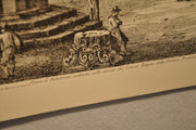 Luigi Rossini "Piazza di Palestrina Tempio della Fortuna Prenestina" Etching Pri   - TvMovieCards.com