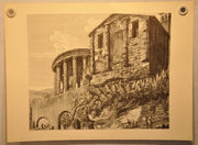 Luigi Rossini "Veduta del Tempio della Dea Albunea" Etching Print   - TvMovieCards.com