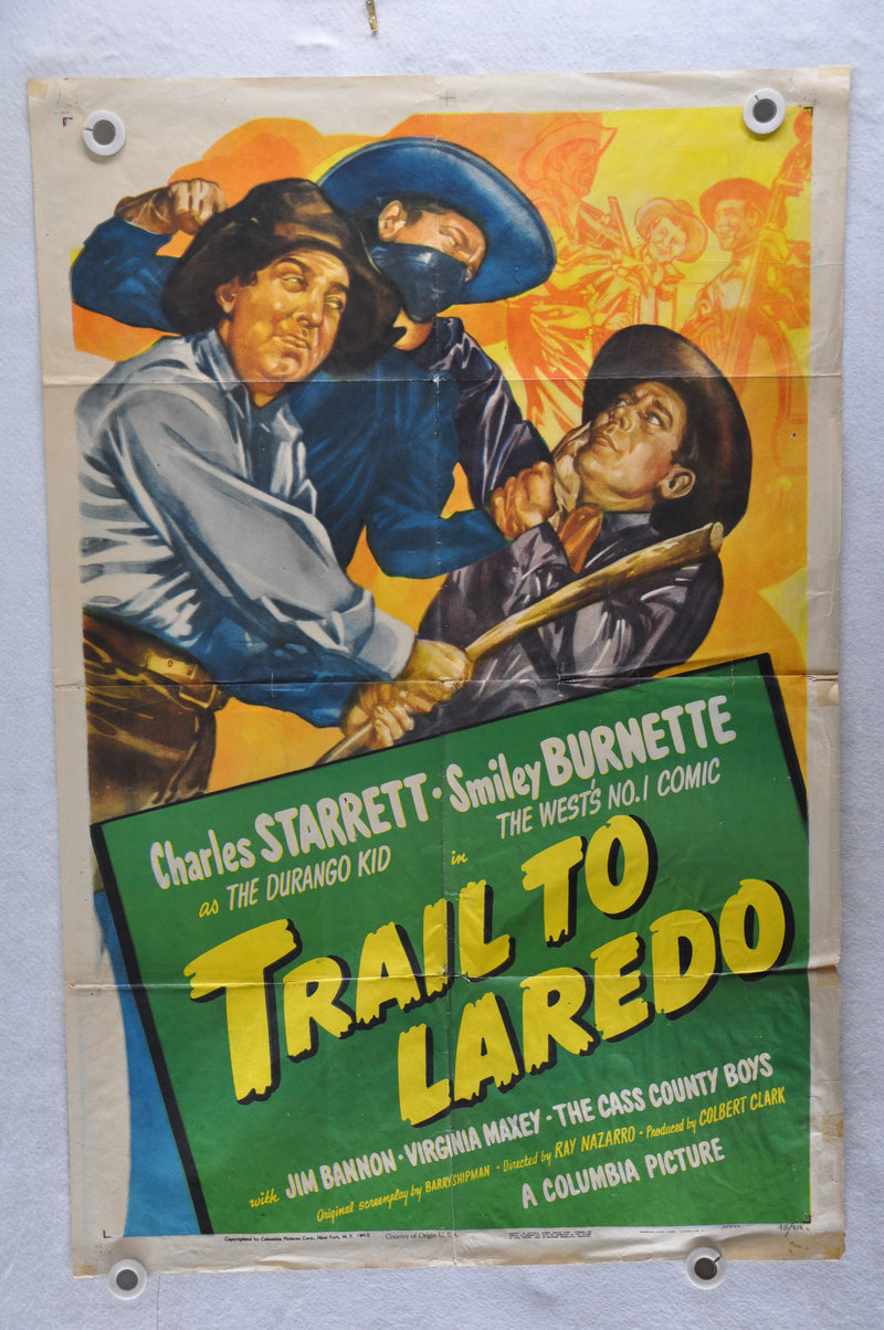 1948 Trail To Laredo Original 1SH Movie Poster Charles Starrett Jim Bannon   - TvMovieCards.com
