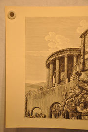 Luigi Rossini "Veduta del Tempio della Dea Albunea" Etching Print   - TvMovieCards.com