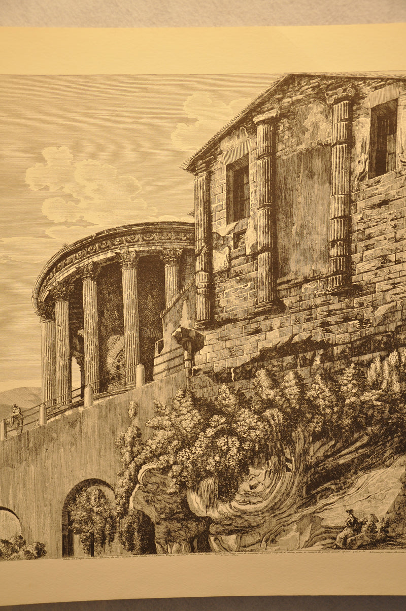 Luigi Rossini "Veduta del Tempio della Dea Albunea" Etching Print   - TvMovieCards.com