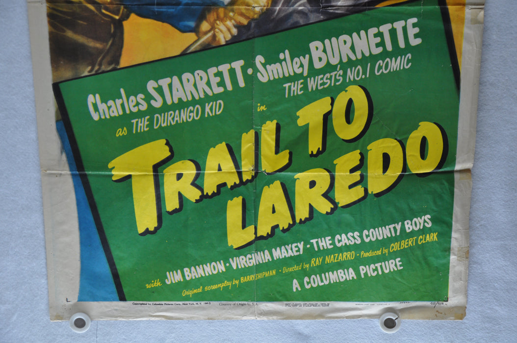 1948 Trail To Laredo Original 1SH Movie Poster Charles Starrett Jim Bannon   - TvMovieCards.com