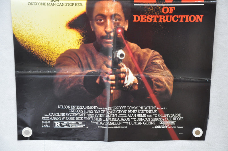 1991 Eve of Destruction Original 1SH D/S Movie Poster 27 x 41 Gregory Hines   - TvMovieCards.com