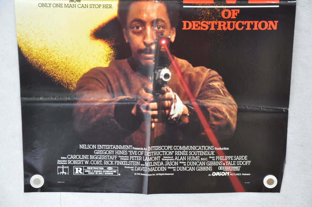 1991 Eve of Destruction Original 1SH D/S Movie Poster 27 x 41 Gregory Hines   - TvMovieCards.com