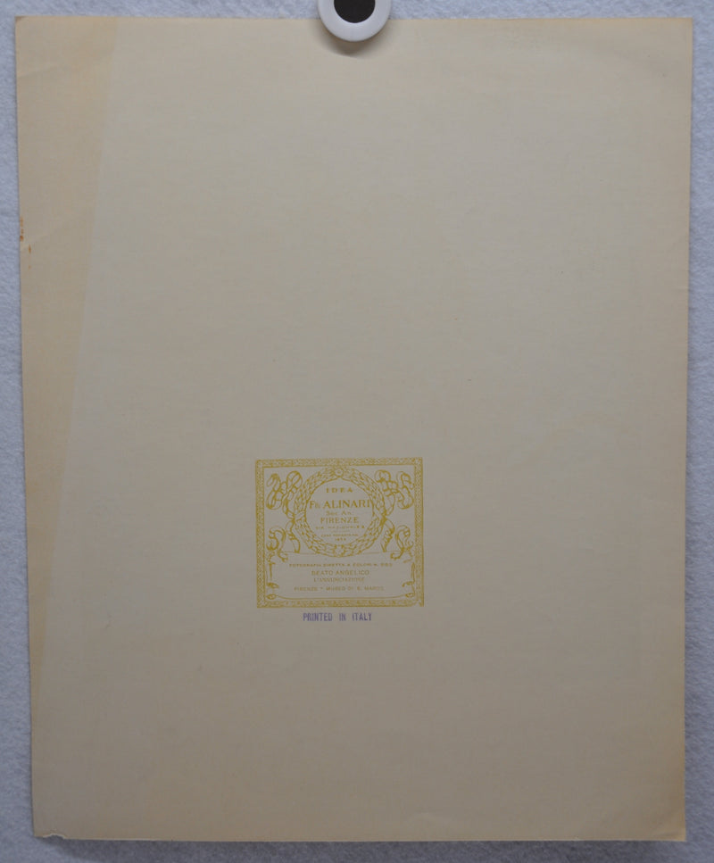 Fratelli Alinari "Beato Angelico L'Annunciazione" Lithograph Art Print   - TvMovieCards.com