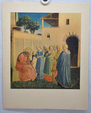 Fratelli Alinari "Beato Angelico Zaccaria serive il nome del neonato" Lithograph   - TvMovieCards.com