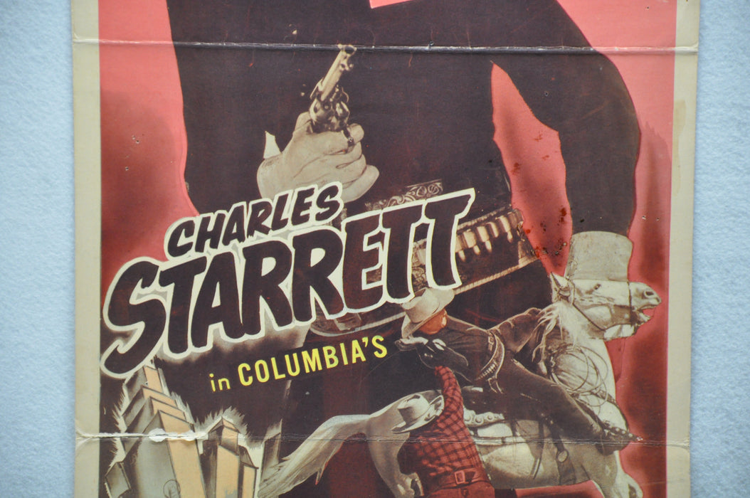 1944 Cowboy From Lonesome River Original Insert Movie Poster Charles Starrett   - TvMovieCards.com