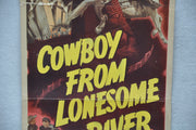 1944 Cowboy From Lonesome River Original Insert Movie Poster Charles Starrett   - TvMovieCards.com
