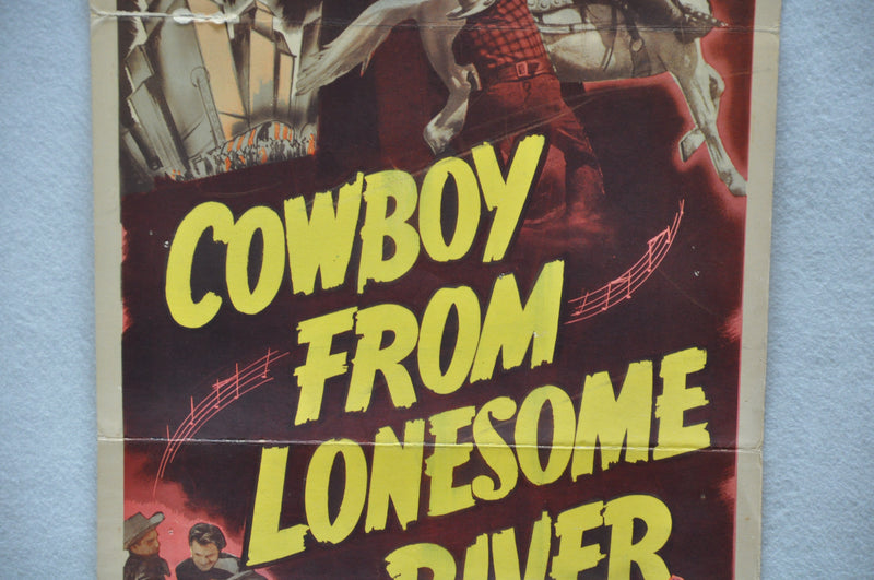 1944 Cowboy From Lonesome River Original Insert Movie Poster Charles Starrett   - TvMovieCards.com
