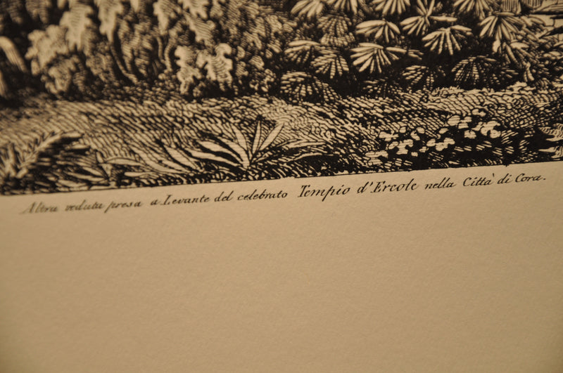 Luigi Rossini "Tempio di Ercole nella città di Corta" Etching Print   - TvMovieCards.com