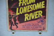 1944 Cowboy From Lonesome River Original Insert Movie Poster Charles Starrett   - TvMovieCards.com