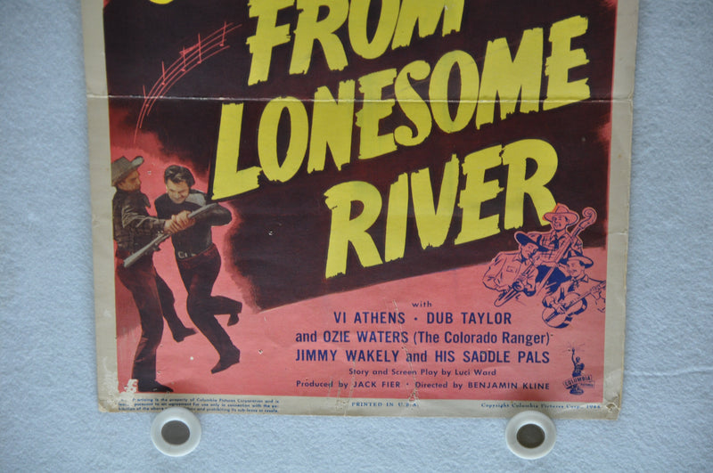 1944 Cowboy From Lonesome River Original Insert Movie Poster Charles Starrett   - TvMovieCards.com