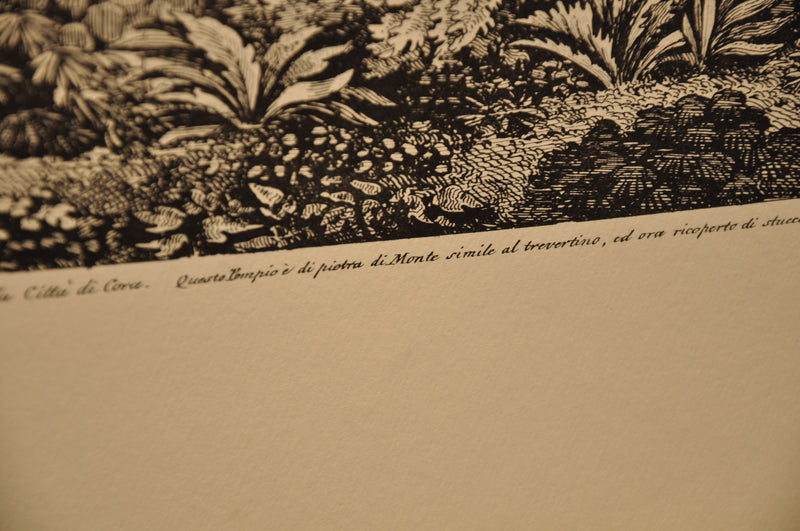 Luigi Rossini "Tempio di Ercole nella città di Corta" Etching Print   - TvMovieCards.com