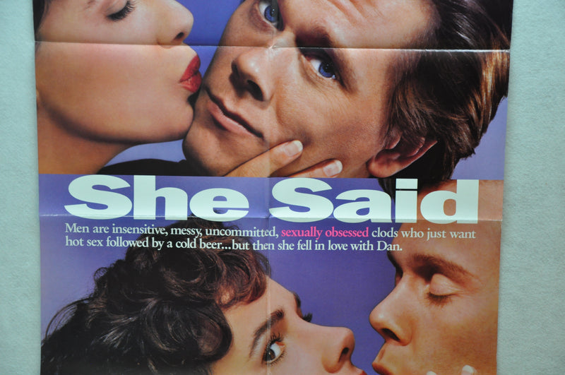 1991 He Said She Said 1SH D/S Movie Poster 27 x 41 Kevin Bacon Elizabeth Perkins   - TvMovieCards.com