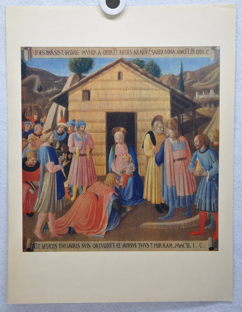 Fratelli Alinari "Beato Angelico L'Adorazione Dei Magi" Lithograph Art Print   - TvMovieCards.com