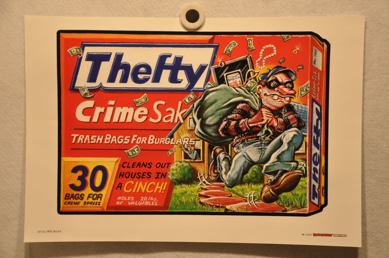 2012 Wacky Packages Series 1 Poster Singles 12" x 18" Non Folded Topps (24 Choic #3 Thefty  - TvMovieCards.com